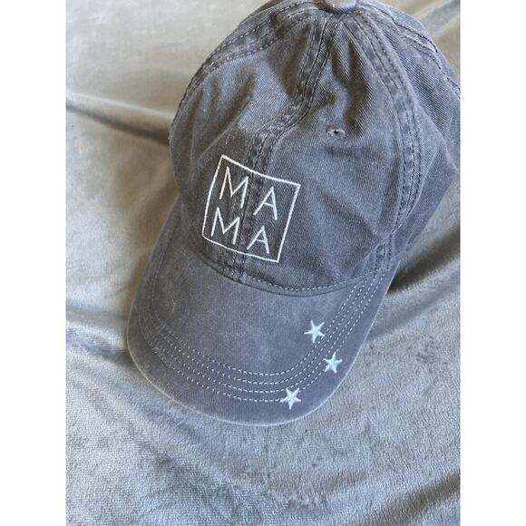 Home Free Women’s Baseball Hat MAMA with embordered stars Grey nwt - Picture 2 of 5